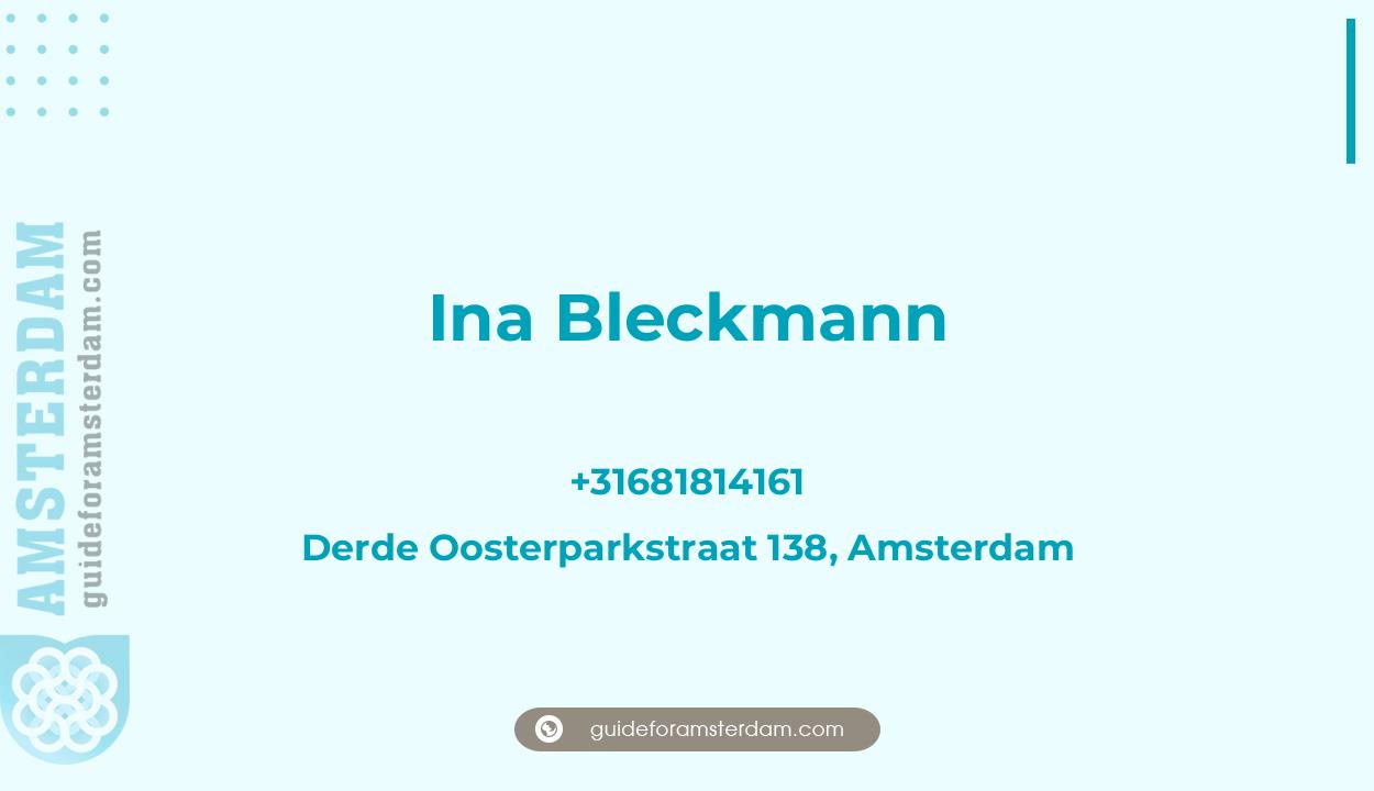 Reviews over Ina Bleckmann, Derde Oosterparkstraat 138, Amsterdam