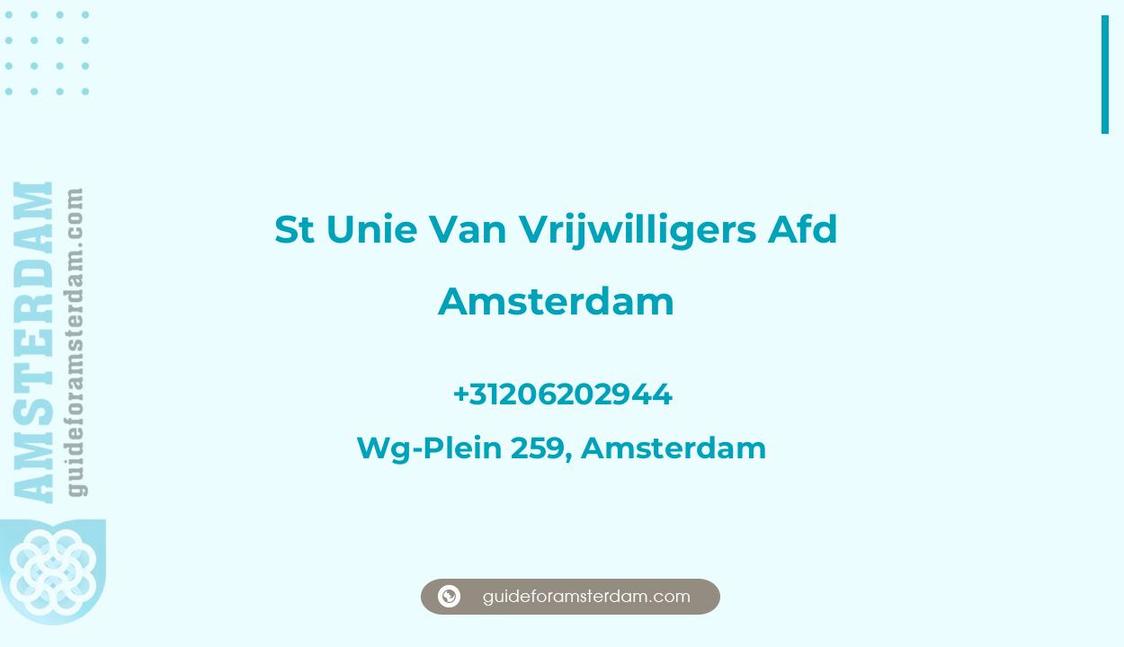 Reviews over St Unie Van Vrijwilligers Afd Amsterdam, Wg-Plein 259